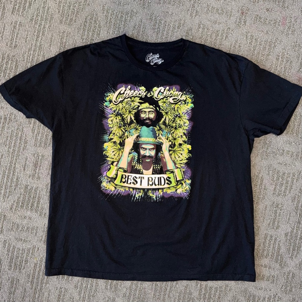 Cheech &‎ Chong Best Buds Graphic T Shirt XXL Black Licensed Weed 420 Humor